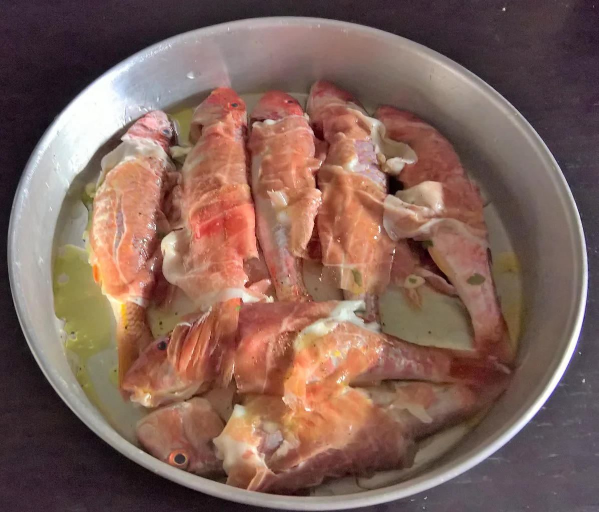 triglie al prosciutto